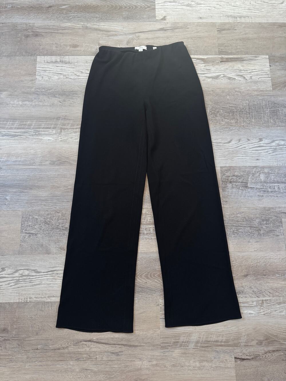 Vince Black Straight Leg Pull On Pants Acetate Office Siren Minimalist Fall XS